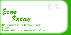 erno katay business card